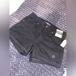 Aero Women's Black Jean Shorts